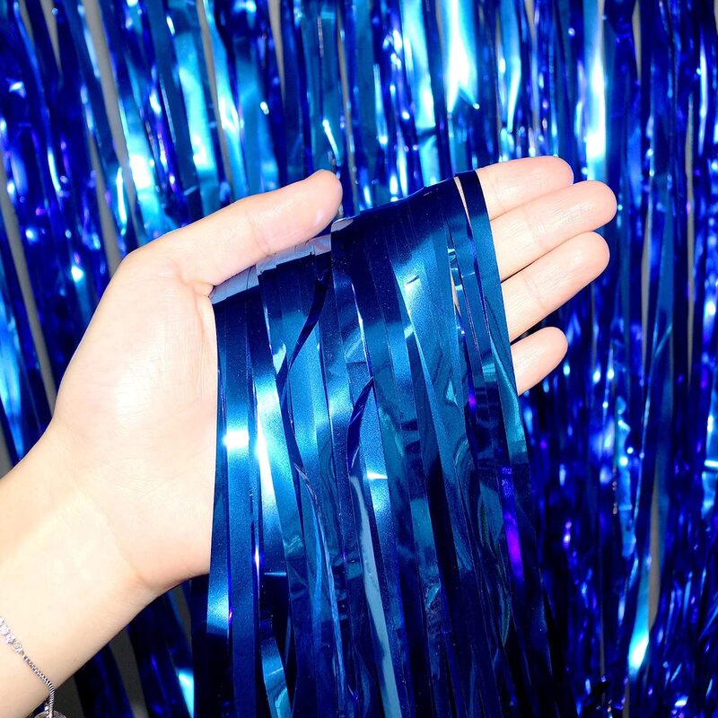 Party Foil Curtain Blue | (3x6 Feet)