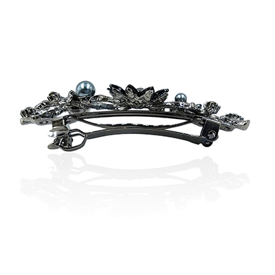 Black Crystal French Barrette