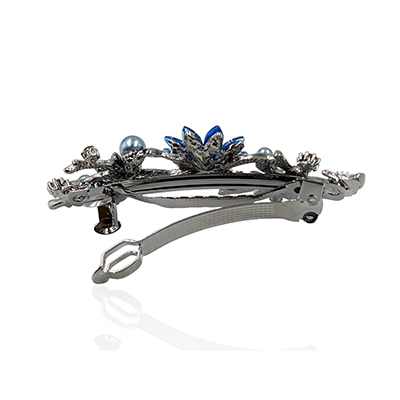Blue Crystal French Barrette