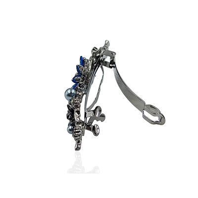 Blue Crystal French Barrette
