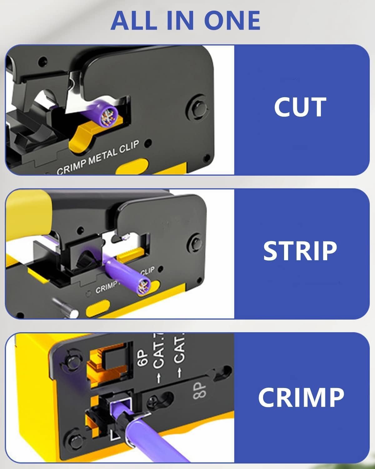 Passthrough Crimping Tool | Cat5/ Cat7 Passthrough Crimping Tool | Cat5/ Cat7