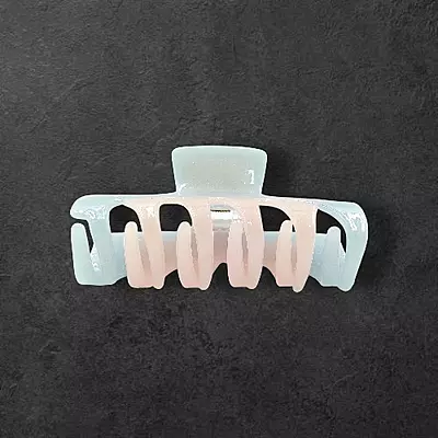 Pastel Blue & Pink Swirl Claw Clip | Large Glitter Hair Clip for Thick Hair