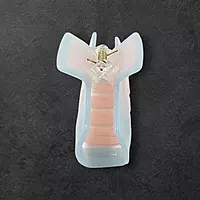 Pastel Blue & Pink Swirl Claw Clip | Large Glitter Hair Clip for Thick Hair