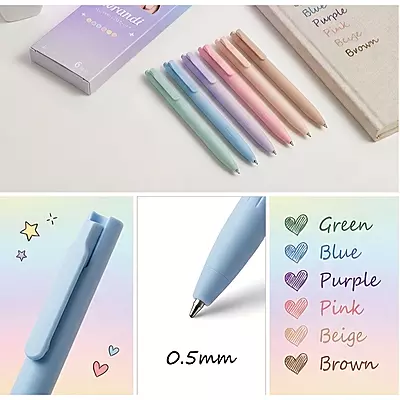 Morandi Pastel Pens - Set of 6