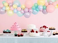 The Magic Balloons- Pastel Balloons for Birthday Theme Party Baby Shower Anniversary & Wedding Decorations, (Multicolour Colour, Pack Of 30 Pieces)