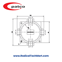 Patco FLP/WP 4 Way Junction Box - 74 mm Dia, Die-cast Aluminum with Stainless Steel Hardware
