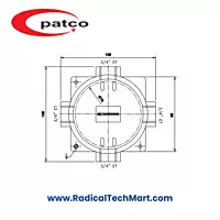 Patco FLP/WP 4 Way Junction Box - 74 mm Dia, Die-cast Aluminum with Stainless Steel Hardware