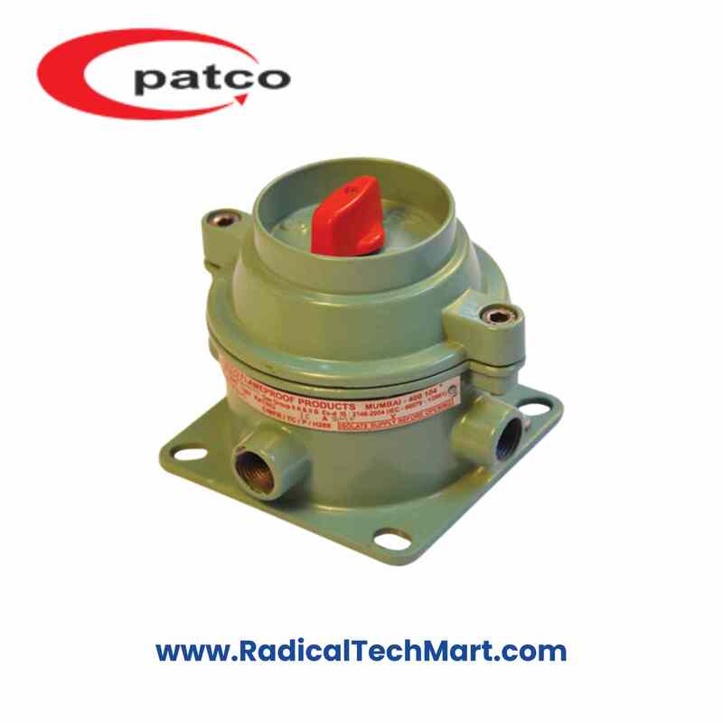 Patco FLP/WP Direct Entry Rotary Switch – Zone 1 & 2 Flameproof Switch for Hazardous Areas