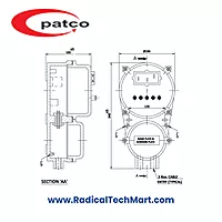 Patco FLP/WP Instrument Enclosure with Glass Window and Push Buttons for Hazardous Areas
