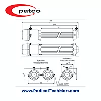 Patco FLP/WP Flameproof Tube Light Fitting for Hazardous Zones with LED and Fluorescent Options