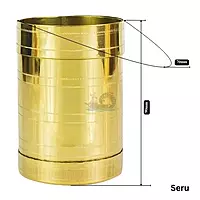Pavu and Seru | Brass Rice Measuring Pot Padi Uzhakku | Changazhi Traditional Measuring Vessel for Paddy and Grains