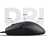 Zebronics ZEB-Rush Wired Mouse – 1600 DPI, USB, Black