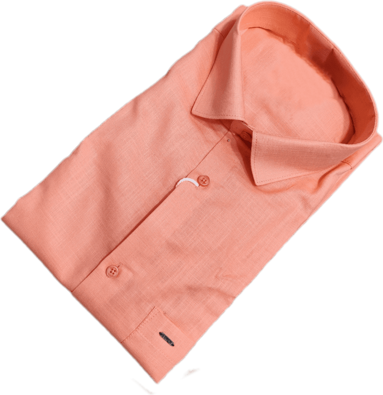 Peach Orange Plain Shirt