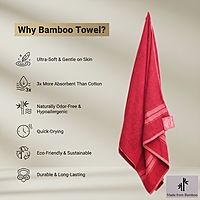 Bamboo Maroon Bath Towel