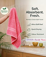 Bamboo Bath Towel Pink