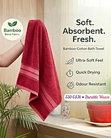 Bamboo Bath Towel Maroon