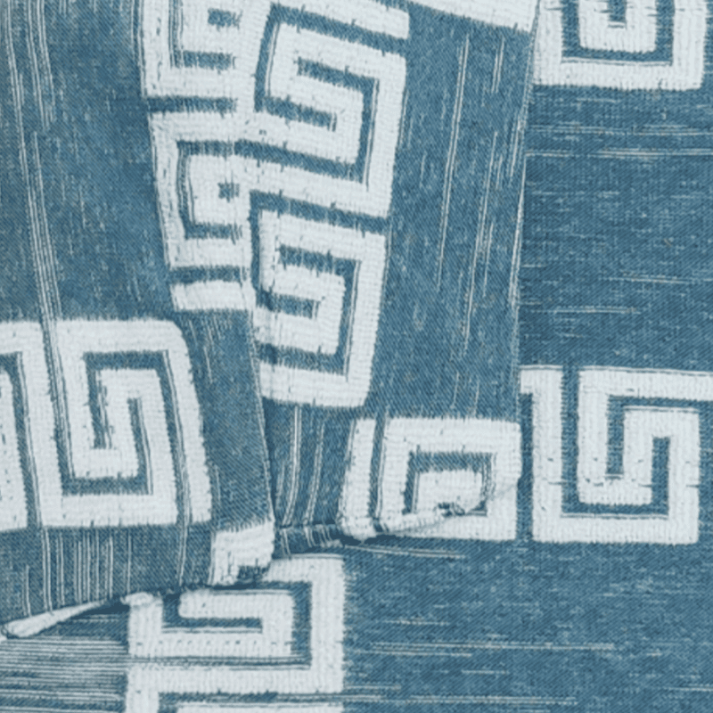 Peacock Blue Printed Round Neck Tshirt