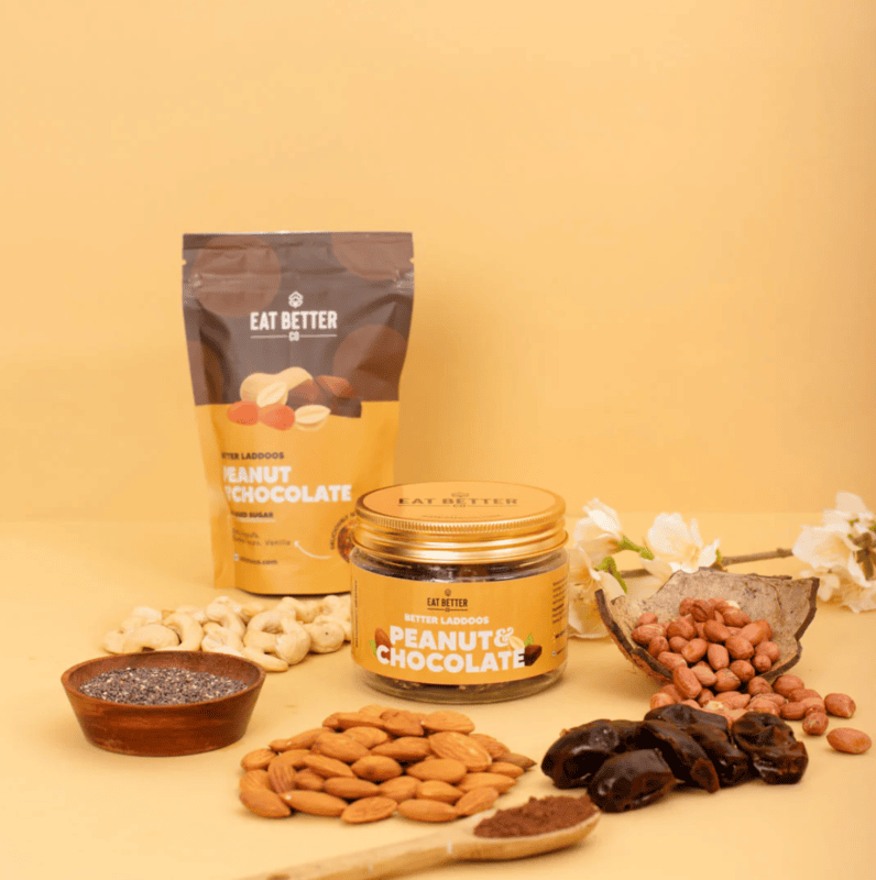 Better Laddoos-Peanut & Chocolate 70 Gms - Eat Better