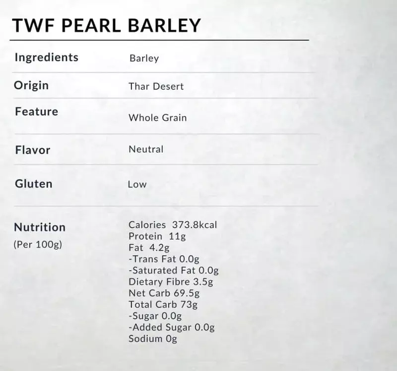 Pearl Barley Dalia 1 Kg - TWF