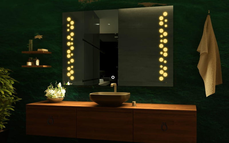 Rectangular Touch Sensor LED Mirror for Office 08 Rectangular Touch Sensor LED Mirror for Office 08