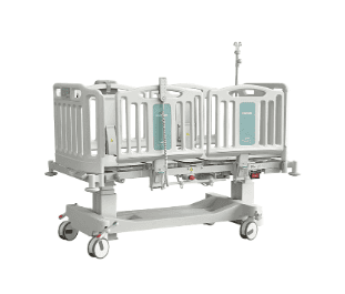 Pediatric medical crib (adjustable height, side rails)