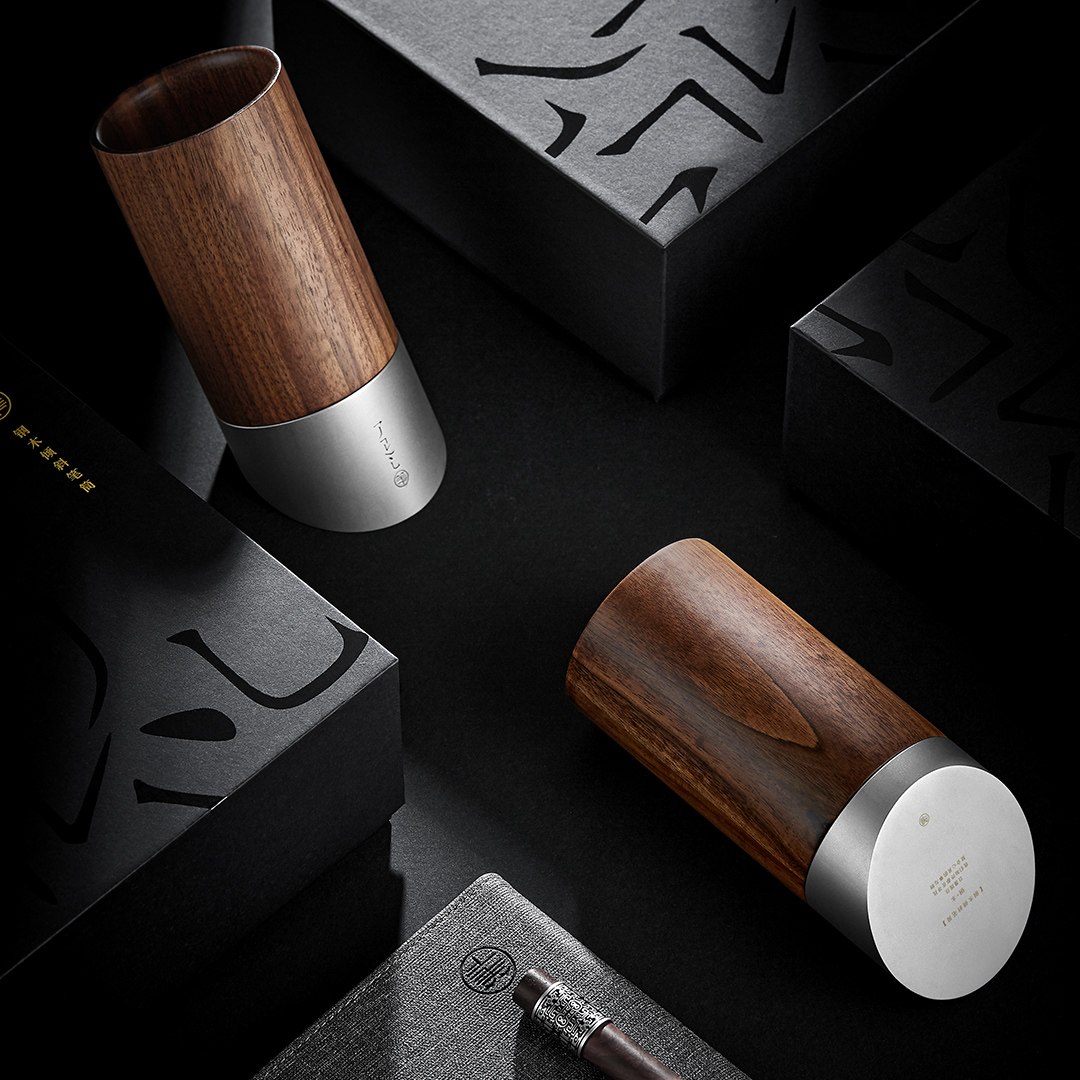 Pen Steel Wood Inclined Pen Holder Walnut Wood