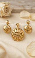 18 kt Gold Helianthus Gold Filigree Pendant Set