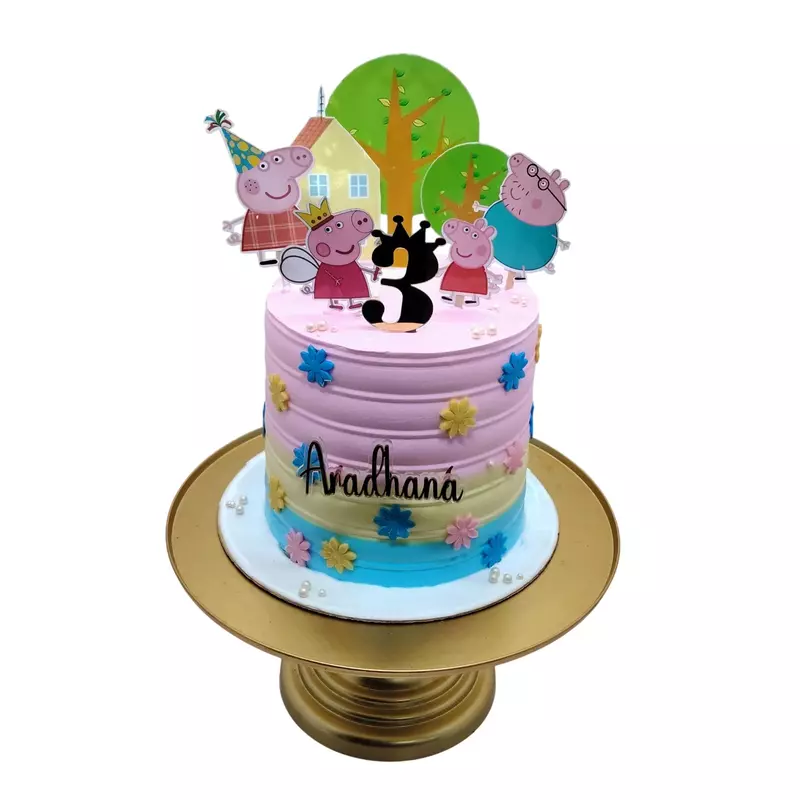 Peppa Pig themed birthday cake