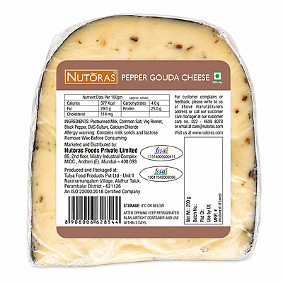 Nutoras Pepper Gouda Cheese 200G Nutoras Pepper Gouda Cheese 200G