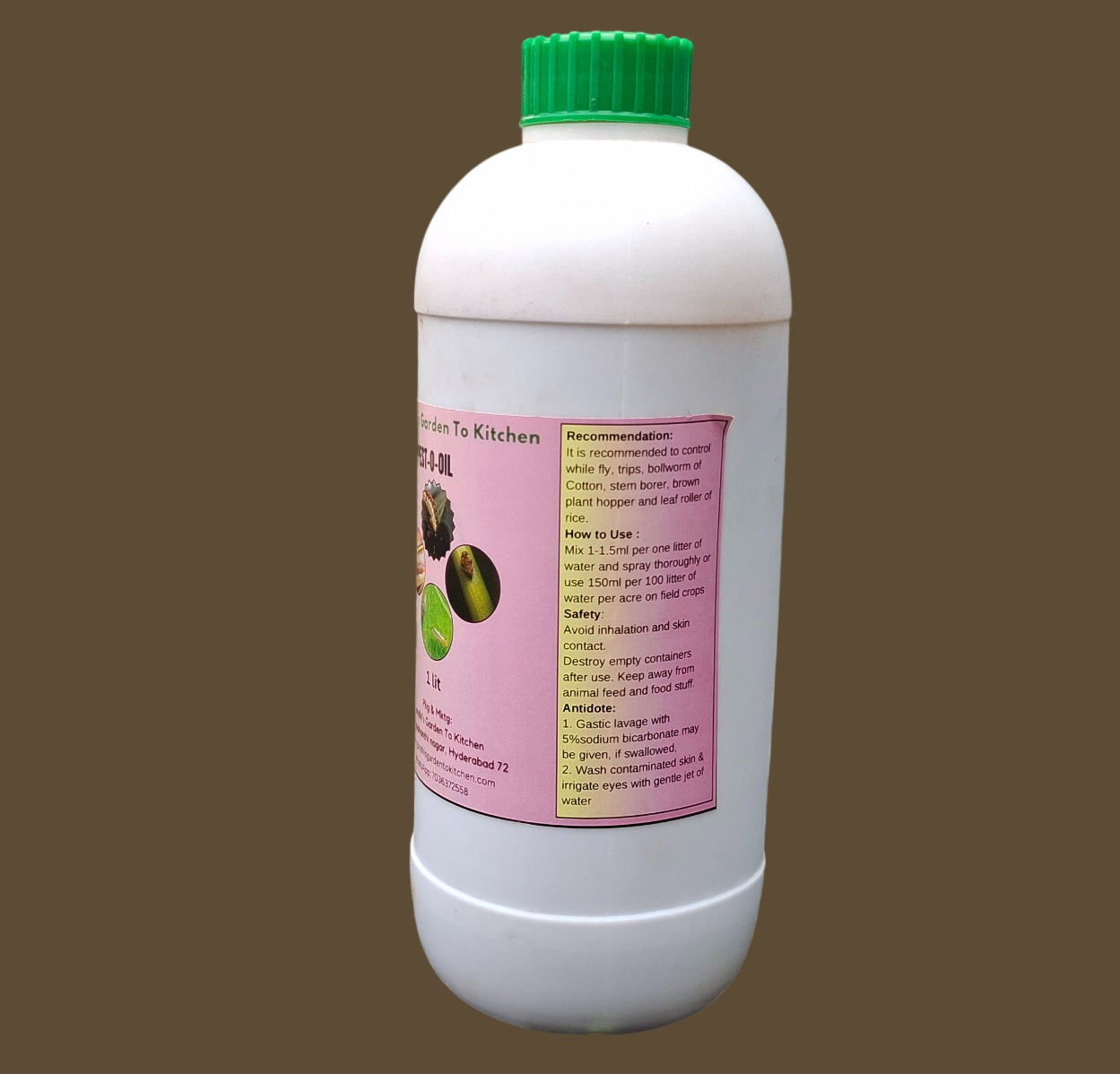 Pest-O-Oil Powerful Organic pesticide & Fungicide enriched with clove,garlic,oregano,custurd apple oils