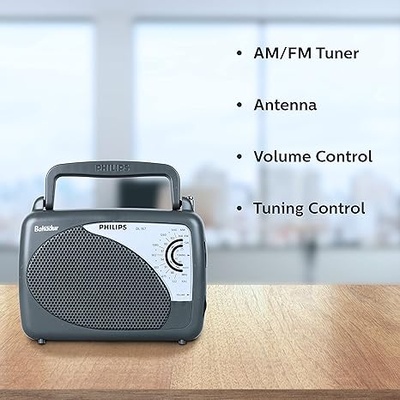 Philips Radio DL167/94 – MW/SW/FM Bands, Operates on 2xR20 (UM1) Batteries or Optional External 3V DC Power Philips Radio DL167/94 – MW/SW/FM Bands, Operates on 2xR20 (UM1) Batteries or Optional External 3V DC Power