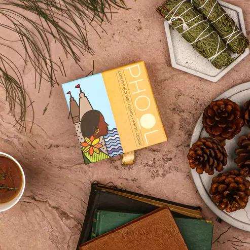 Phool WHITE CEDAR Incense Cones