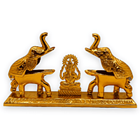 Elephant Pair Kum Kum Bharani With Ganesh