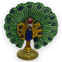 Peacock Dancing Small Meena Gold Colour Peacock Dancing Small Meena Gold Colour