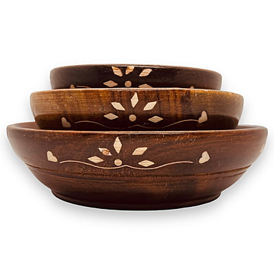 Wooden Bowl Set of 3