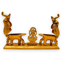 Elephant Pair Kum Kum Bharani With Laxmi