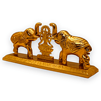 Elephant Pair Kum Kum Bharani With Laxmi