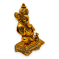 Rat Ganesha Plate Gold Rat Ganesha Plate Gold