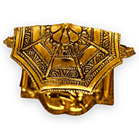 Sai Baba Singhasan Gold 16 X 24 X 9 cm