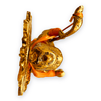 Standing Ram Gold Colour 13 X 32 X 13 cm