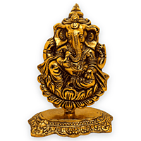 Kamal Ganesha Plate Gold Colour 13 X 18 X 3 CM Kamal Ganesha Plate Gold Colour 13 X 18 X 3 CM