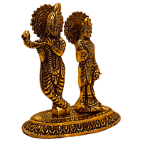 Radha Krishna With Flute Gold Colour 10 x 11 5 x 6 cm Radha Krishna With Flute Gold Colour 10 x 11 5 x 6 cm