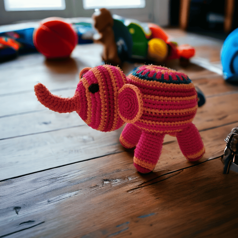 Crochet  Striped Elephant