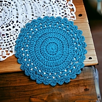 Round Coaster Steel Blue