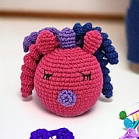 Crochet Unicorn Rattle Ball