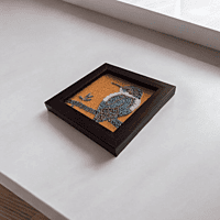 Zardozi Kingfisher Wooden Coaster (Set of 2) Zardozi Kingfisher Wooden Coaster (Set of 2)