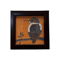 Zardozi Kingfisher Wooden Coaster (Set of 2)