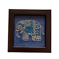 Zardozi Elephant Wooden Coaster (Set of 2)