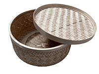 Eelika Handwoven Bamboo Utility Box with cover || excellent finish || for Dining room and kitchen || 25.5L * 25.5W * 13.5H Centimeters