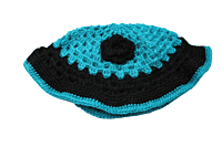 Handknitted blue and black woolen poncho with cap for kids between 5 and 6 years || winterwear || beautiful design and excellent finish and amazing crotchet work